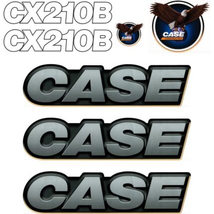 Case CX210B Decal Kit Metallic Style