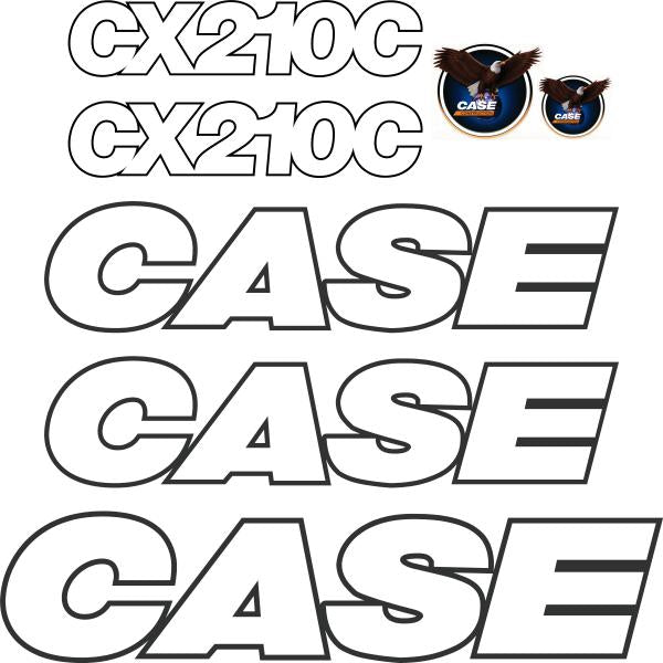 Case CX210C Decal Kit Later Style Case CX210C Decal Kit Later Style