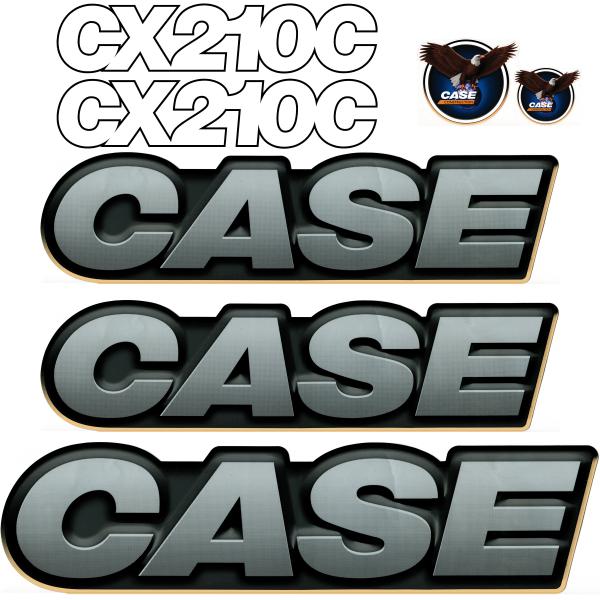 Case CX210C Decals Kit Case CX210C Decals Kit