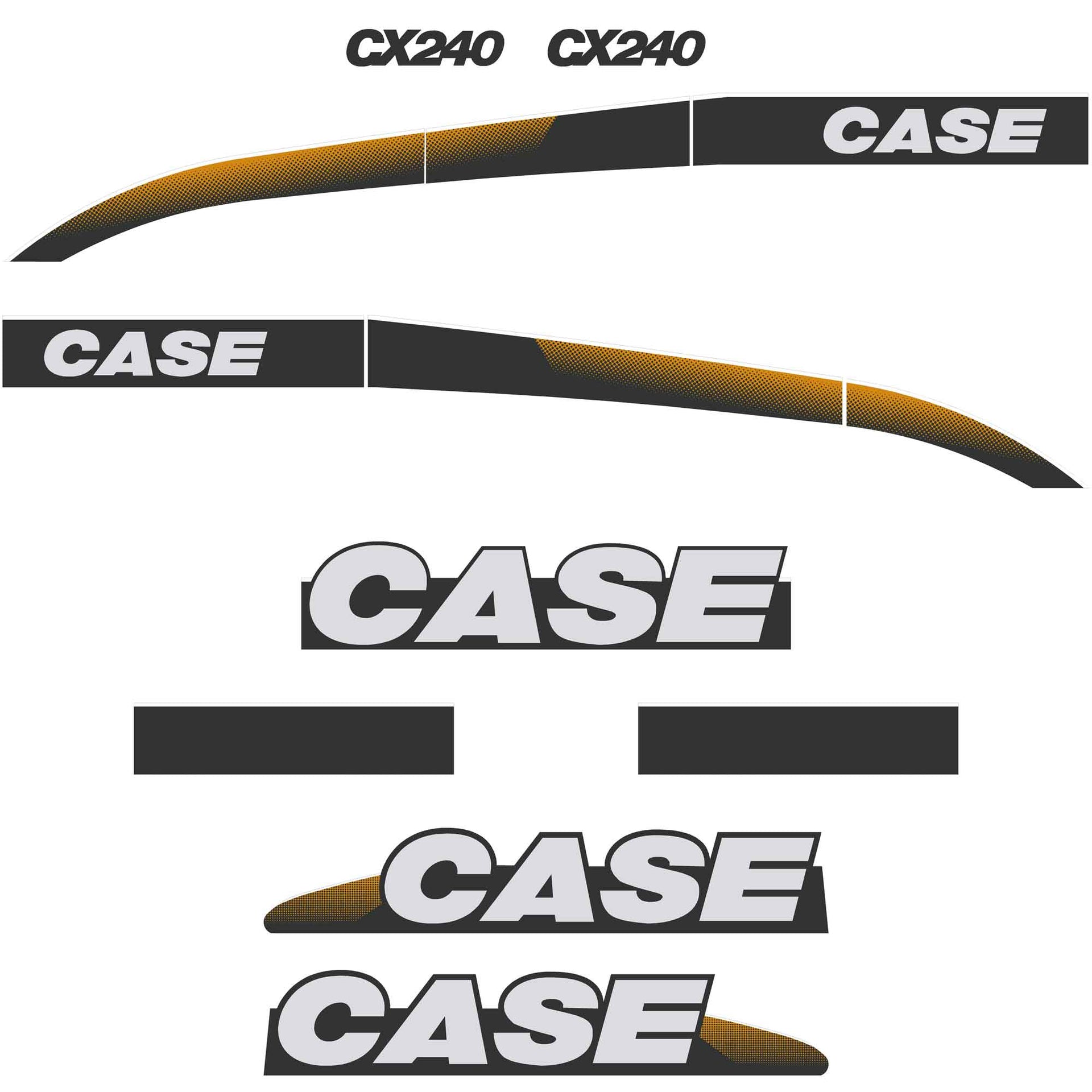 Case CX240 Decal Kit Case CX240 Decal Kit