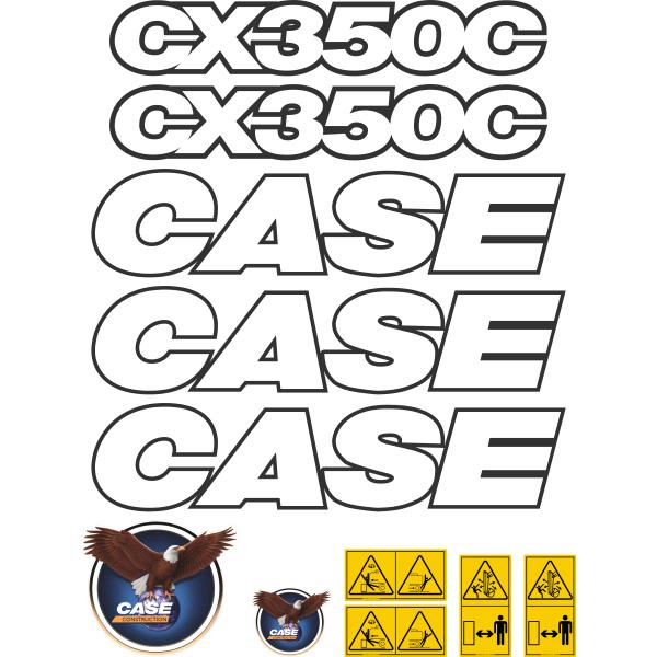 Case CX350C Decal Kit Case CX350C Decal Kit