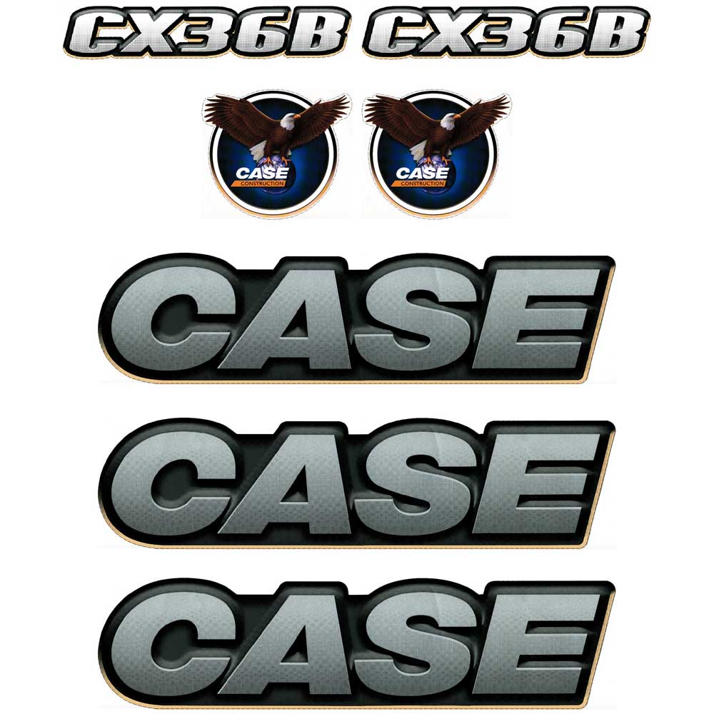 Case CX36B Decal Kit Metallic Case CX36B Decal Kit Metallic