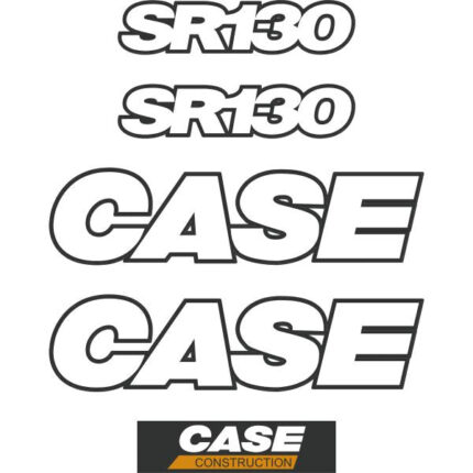 Case SR130 Decals Kit Later Style