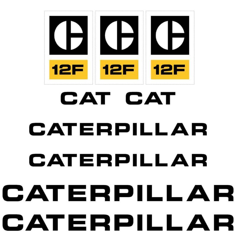 CAT 12F Decal Kit