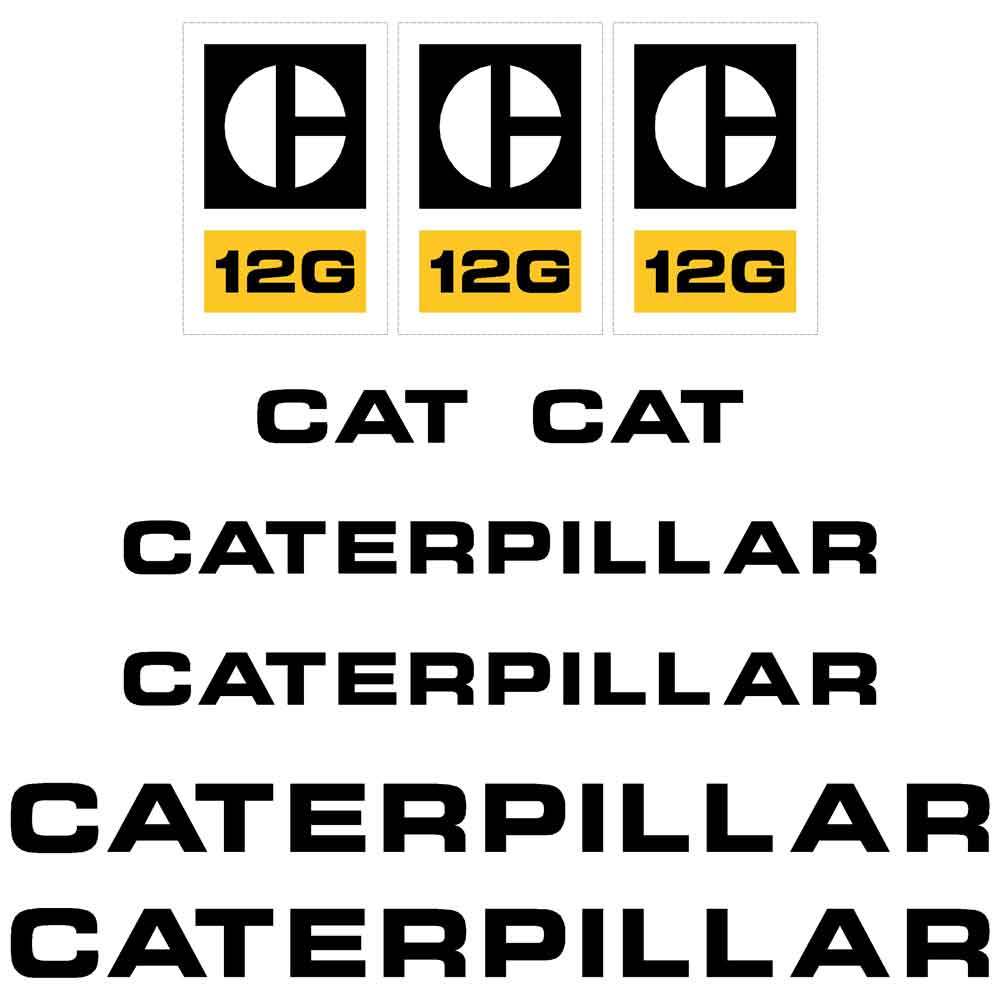 CAT 12G Decal Kit CAT 12G Decal Kit