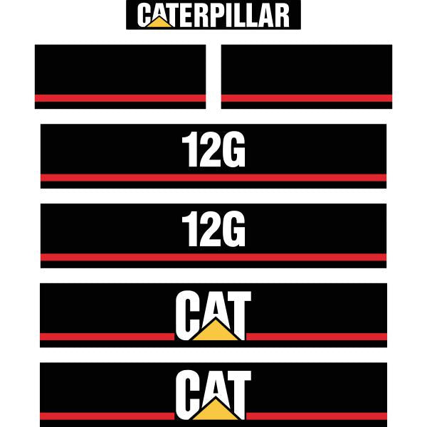 CAT 12G Decal Kit CAT 12G Decal Kit