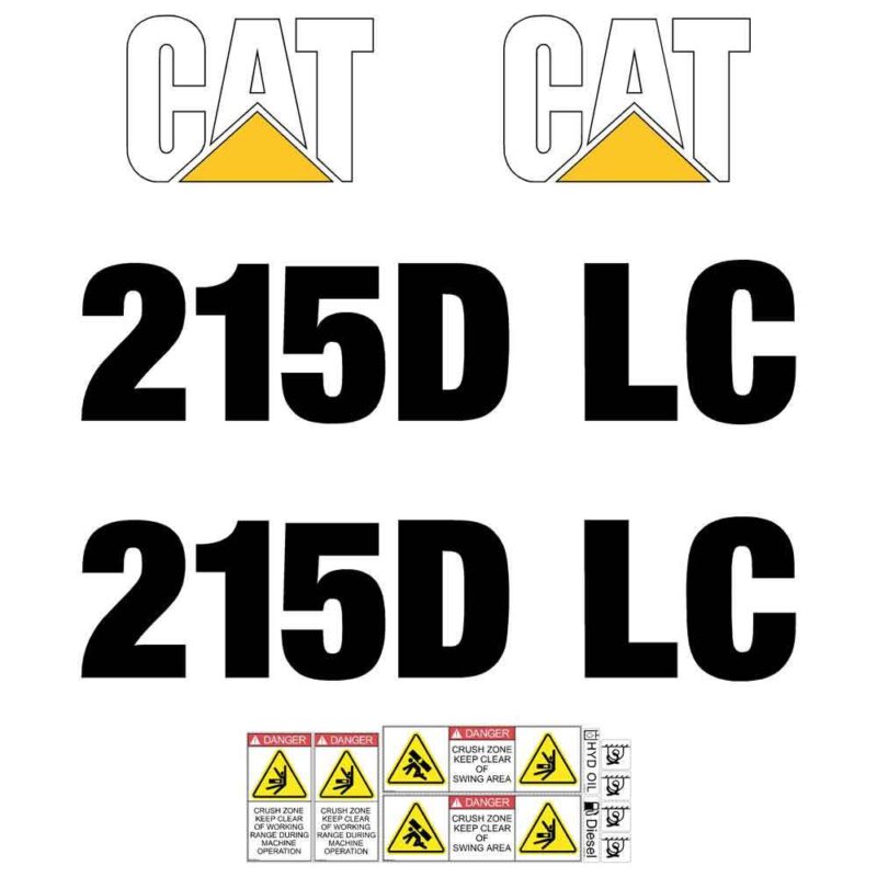 CAT 215D LC Decal Kit