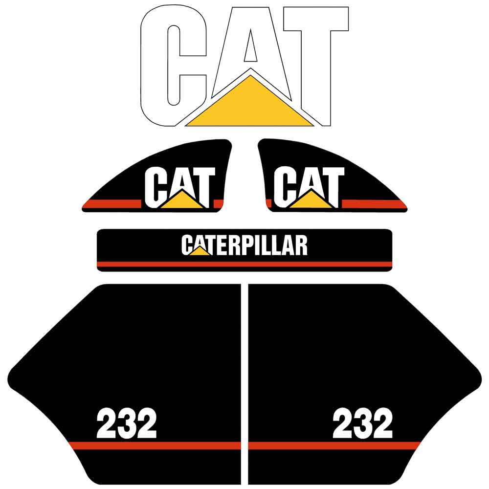 CAT 232 Decal Kit CAT 232 Decal Kit
