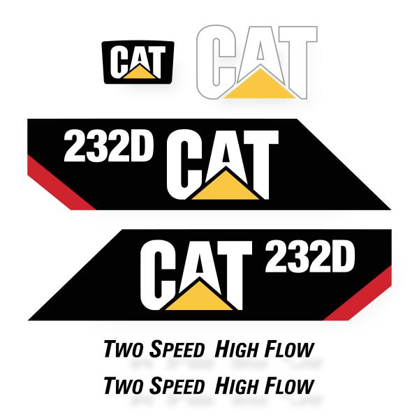 Cat 232D Decal Kit Cat 232D Decal Kit
