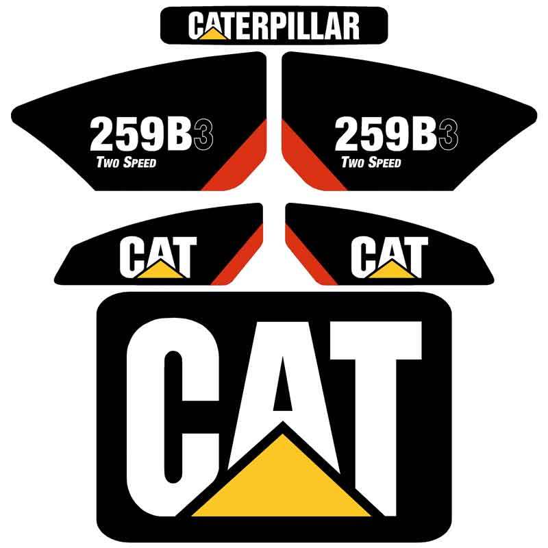Cat 259B3 Decal Kit Cat 259B3 Decal Kit