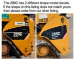 CAT 289C Decal Kit - Skid Steer - EJMP Series
