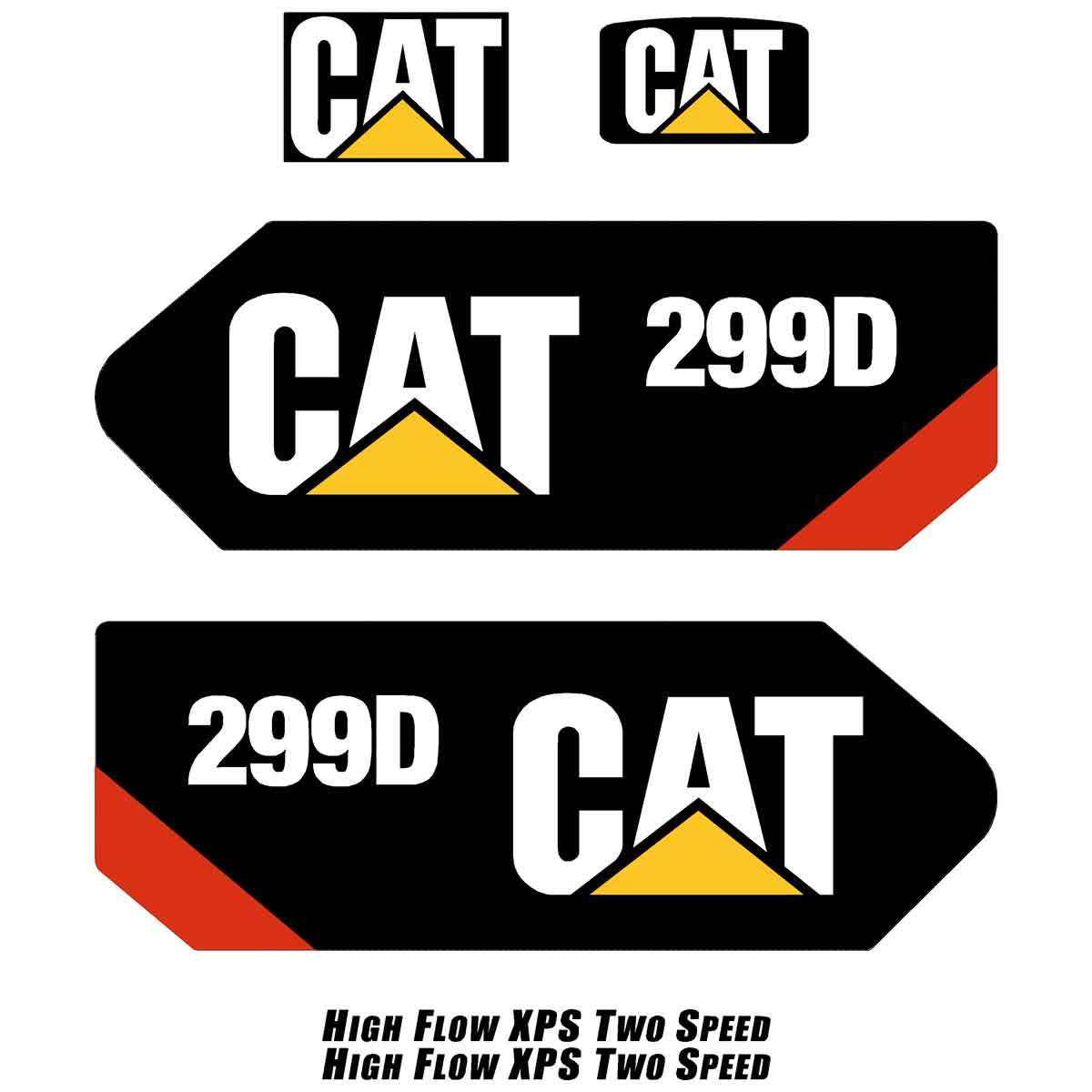 CAT 299D Decals Kit CAT 299D Decals Kit