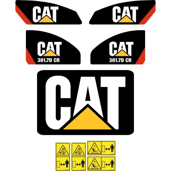 CAT 301.7D CR Decal Kit CAT 301.7D CR Decal Kit