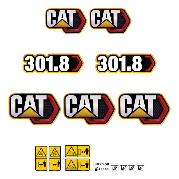 CAT 301.8 Decal Kit Next Gen CAT 301.8 Decal Kit Next Gen