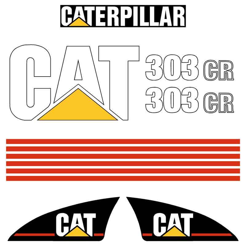 CAT 303CR Decal Kit CAT 303CR Decal Kit