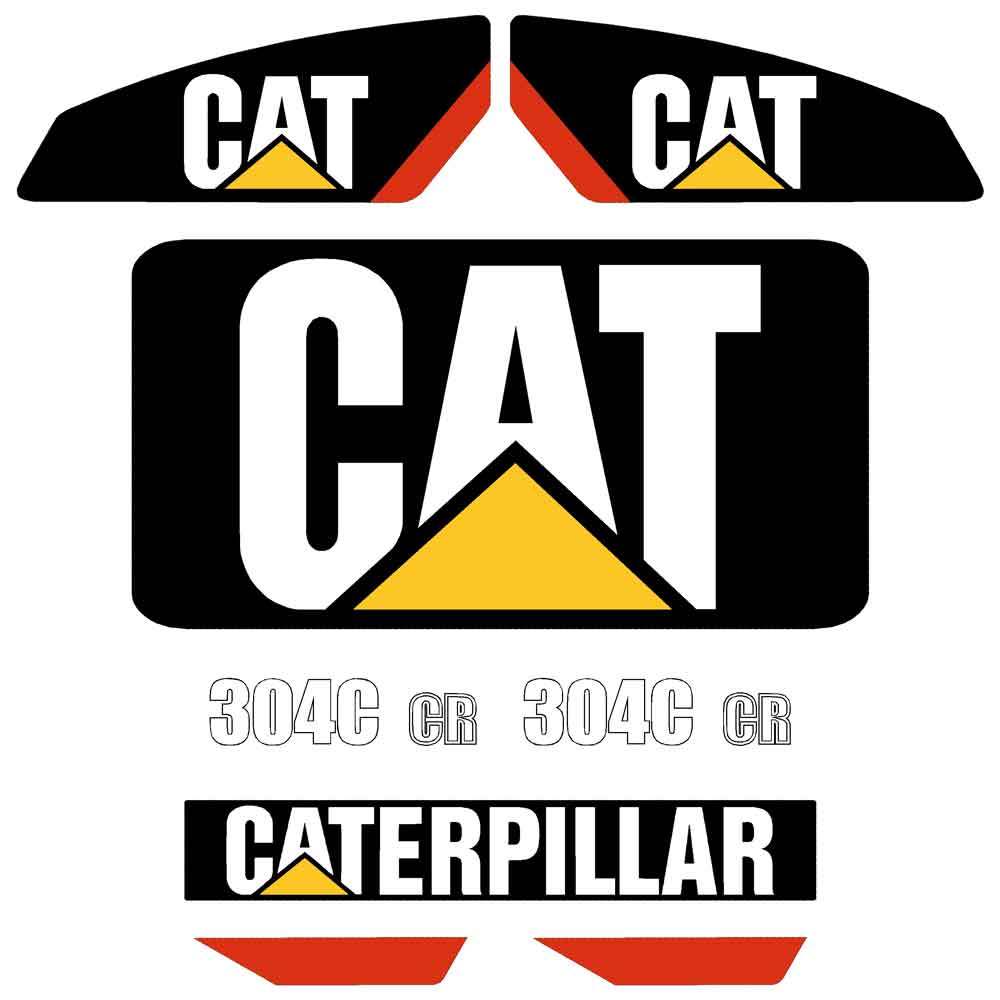 CAT 304C CR Decal Kit CAT 304C CR Decal Kit