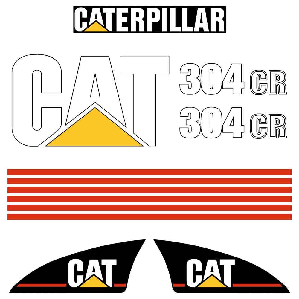 CAT 304CR Decal Kit CAT 304CR Decal Kit