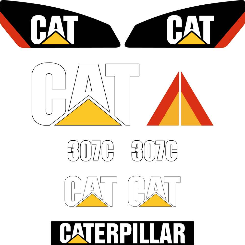 CAT 307C Decal Kit CAT 307C Decal Kit