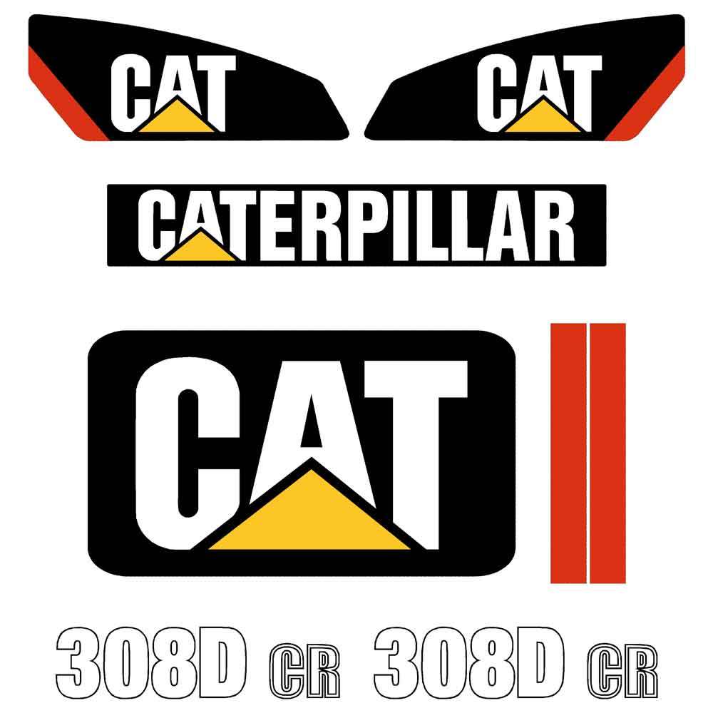 CAT 308D CR Decal Kit CAT 308D CR Decal Kit