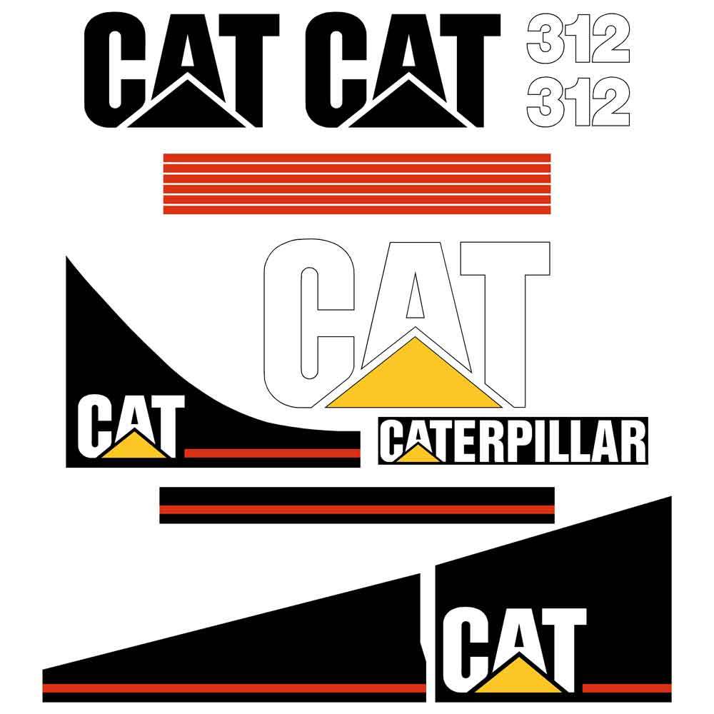 CAT 312 Decal Kit CAT 312 Decal Kit