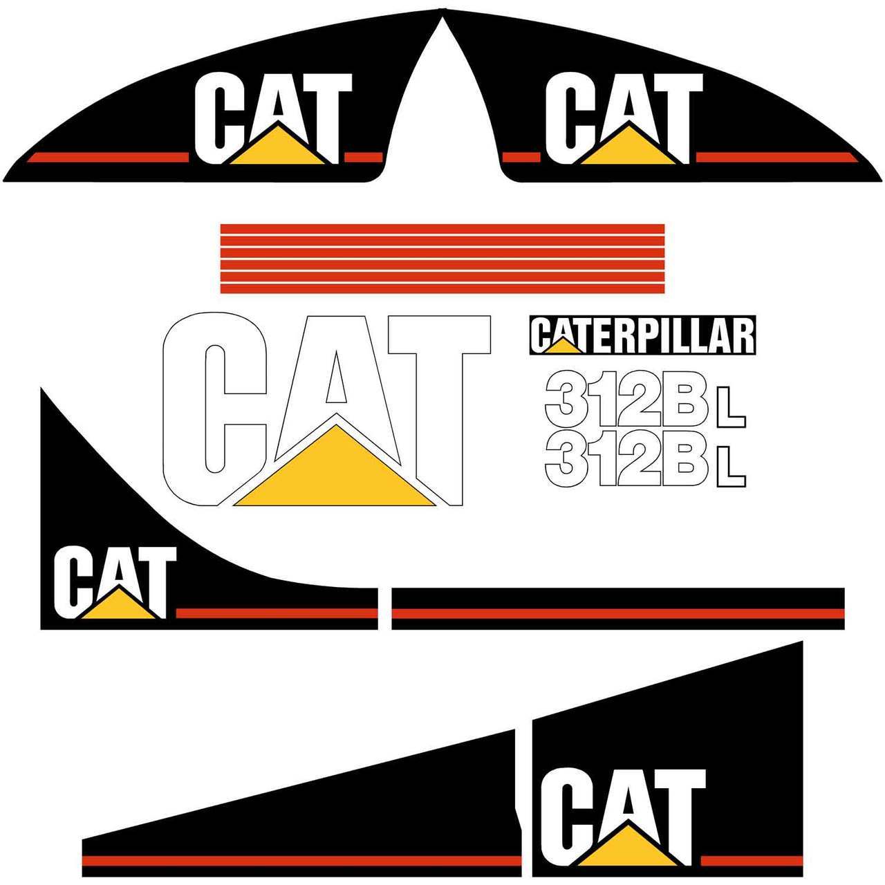 CAT 312B L Decal Kit CAT 312B L Decal Kit