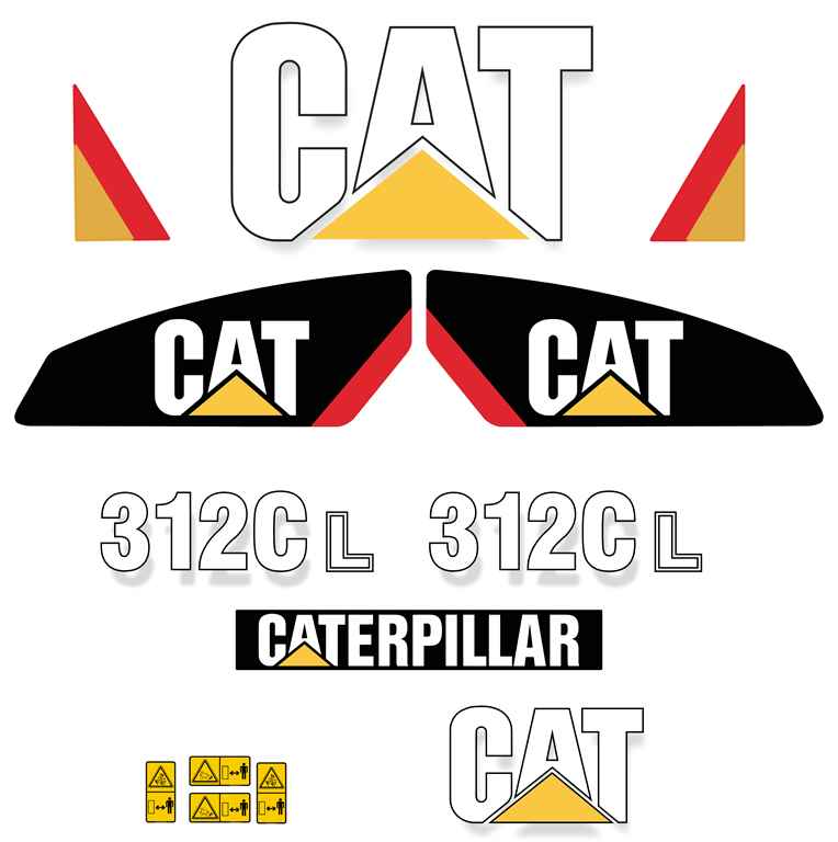 CAT 312C Decal Kit CAT 312C Decal Kit