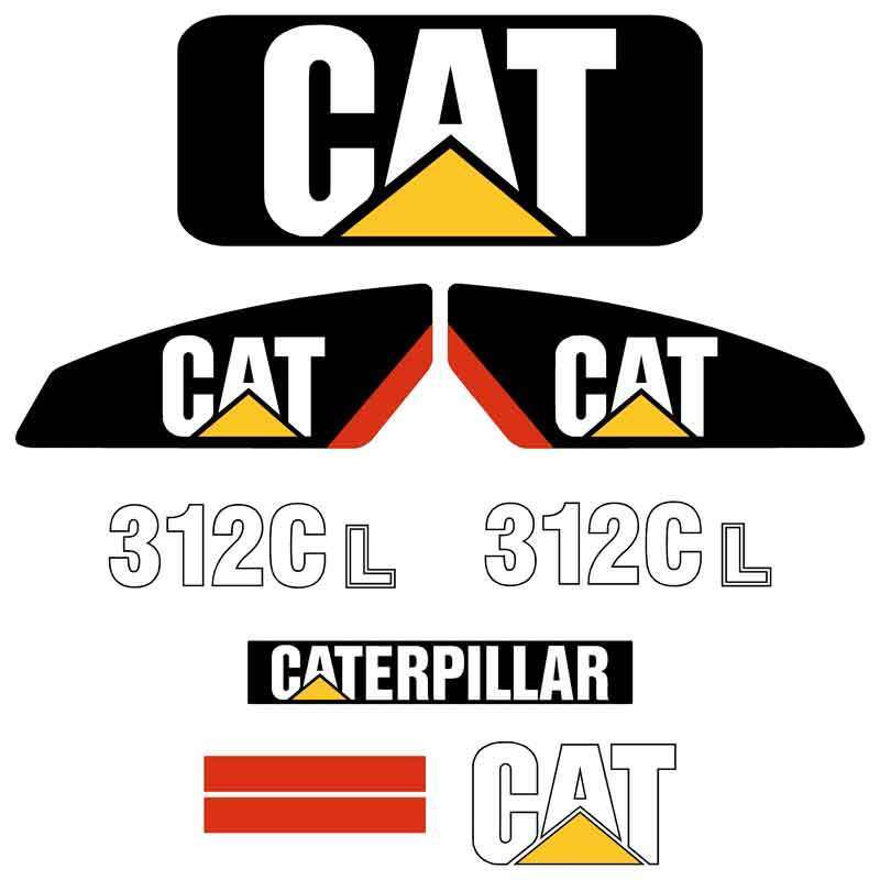 CAT 312CL Decal Kit CAT 312CL Decal Kit