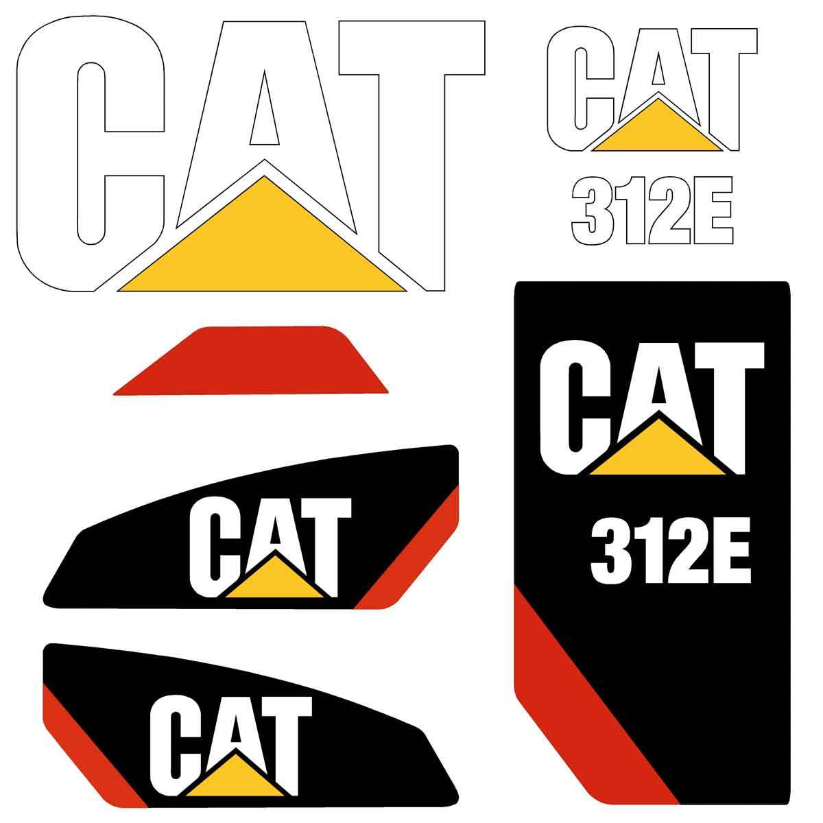 CAT 312E Decal Kit CAT 312E Decal Kit