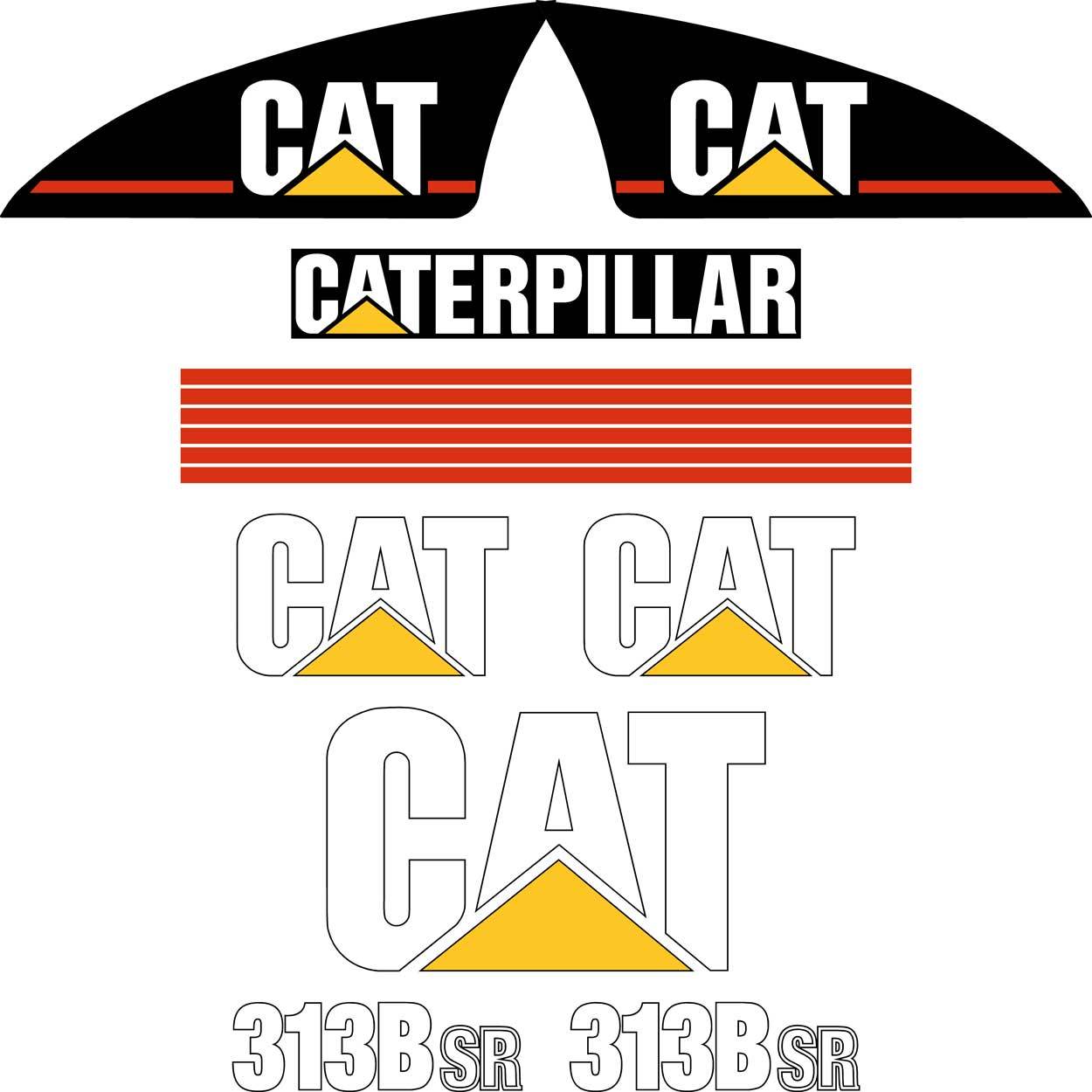 CAT 313B SR Decal Kit CAT 313B SR Decal Kit