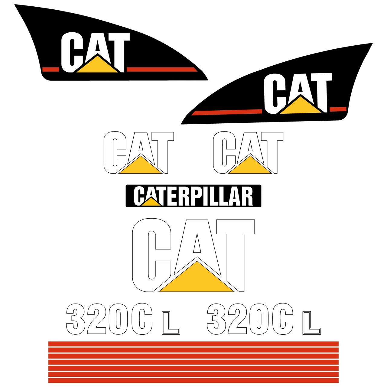 CAT 320C L Decal Kit CAT 320C L Decal Kit