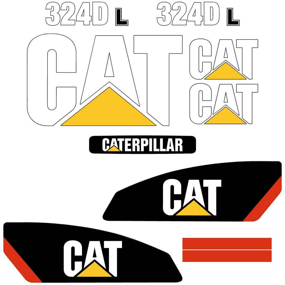 CAT 324D L Decal Kit CAT 324D L Decal Kit