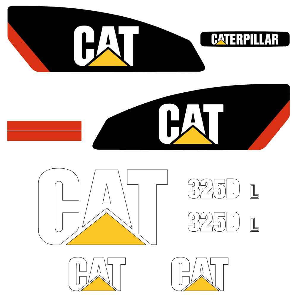 CAT 325D L N Decal Kit CAT 325D L N Decal Kit