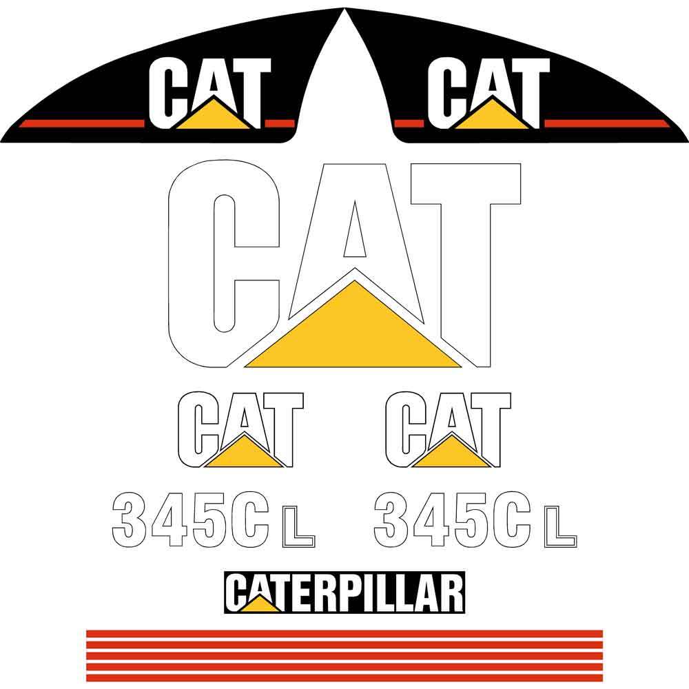 CAT 345C L Decal Kit CAT 345C L Decal Kit
