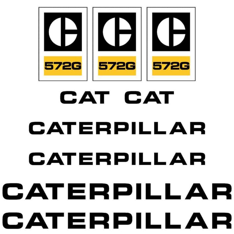 CAT 572G Decal Kit - Scaper