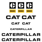 CAT 966C Decal Kit