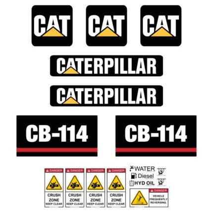 CAT CB114 Decal Kit