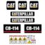 CAT CB114 Decal Kit