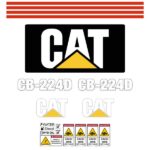CAT CB224D Decal Kit