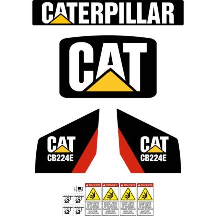 CAT CB224E Decal Kit - Roller 2008 Up