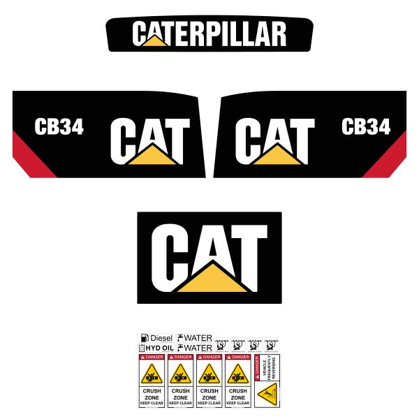 CAT CB34 Decal Kit CAT CB34 Decal Kit