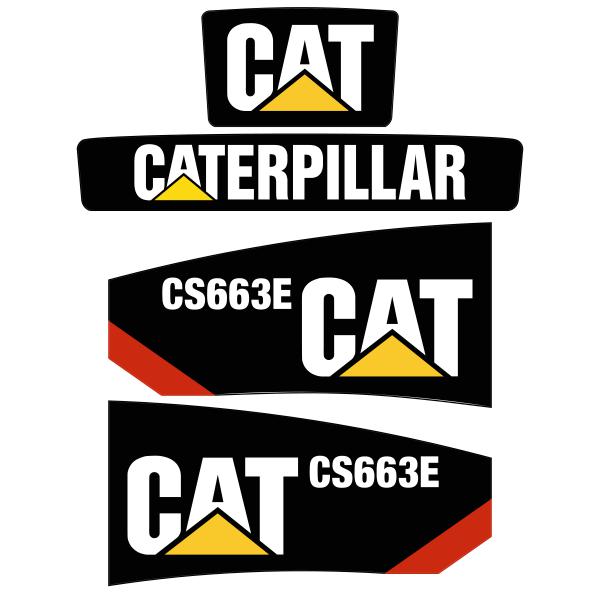 CAT CS663E Decal Kit - Roller - LATER STYLE KIT CAT CS663E Decal Kit - Roller - LATER STYLE KIT