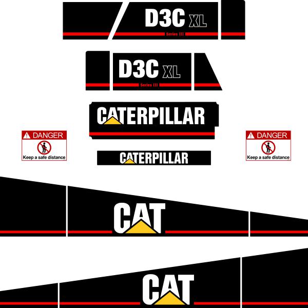 CAT D3C III Series 3 Decal Kit CAT D3C III Series 3 Decal Kit