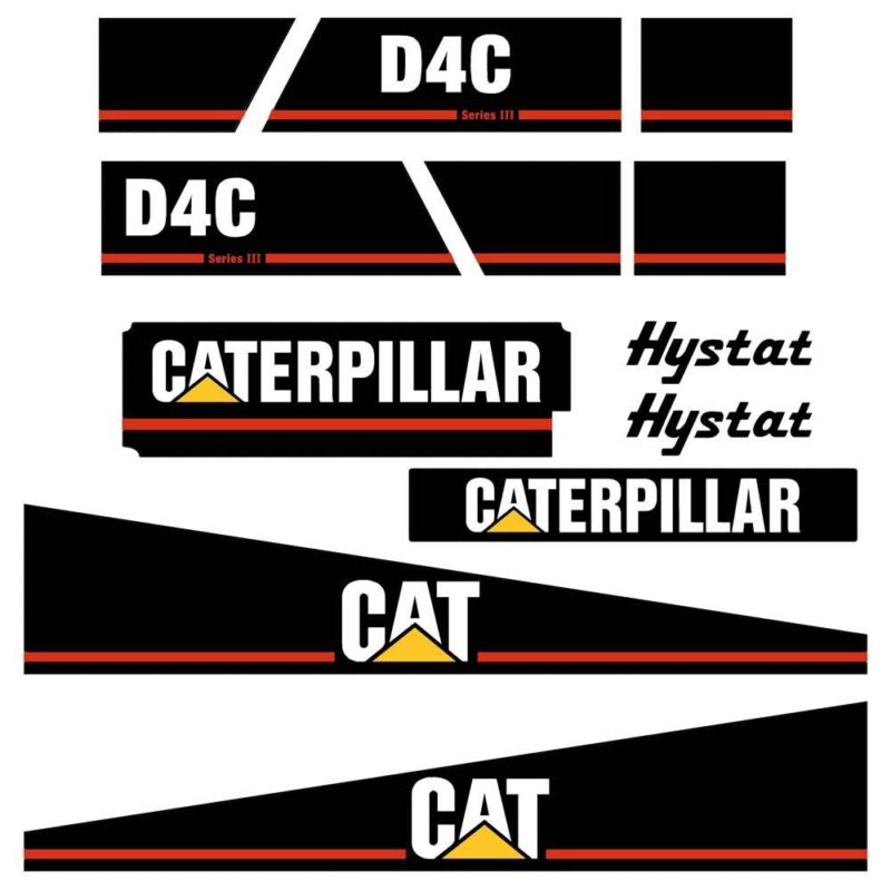 CAT D4C III Series 3 Decal Kit