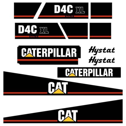 CAT D4C XL III Series 3 Decal Kit