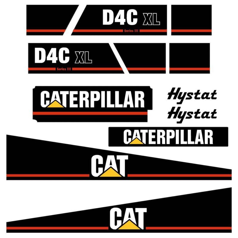 CAT D4C XL III Series 3 Decal Kit