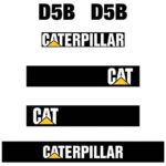 CAT D5B Decal Kit - Dozer - Later Style