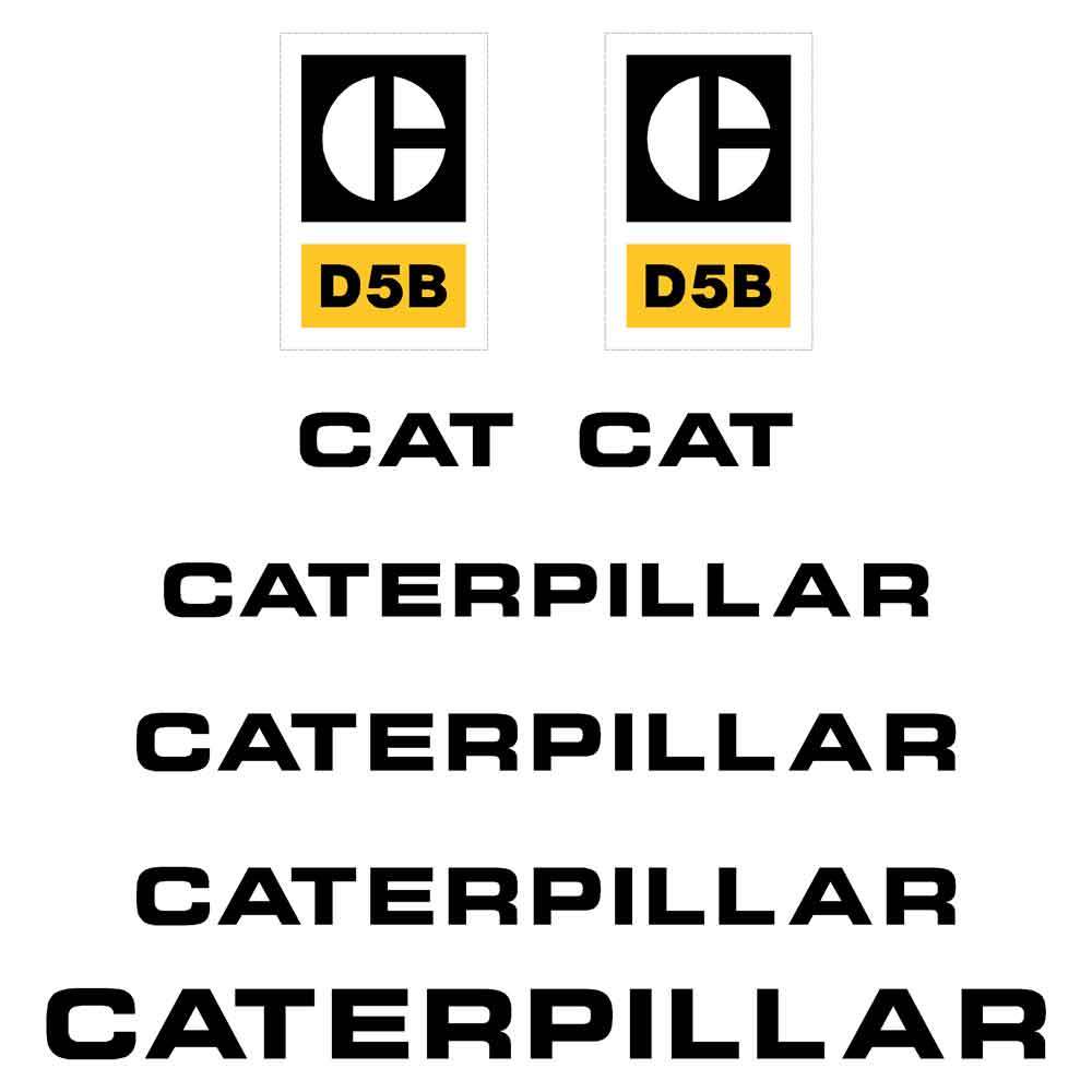 CAT D5B Decal Kit CAT D5B Decal Kit