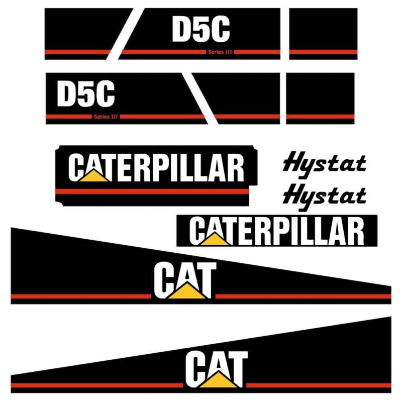 CAT D5C III Series 3 Decal Kit