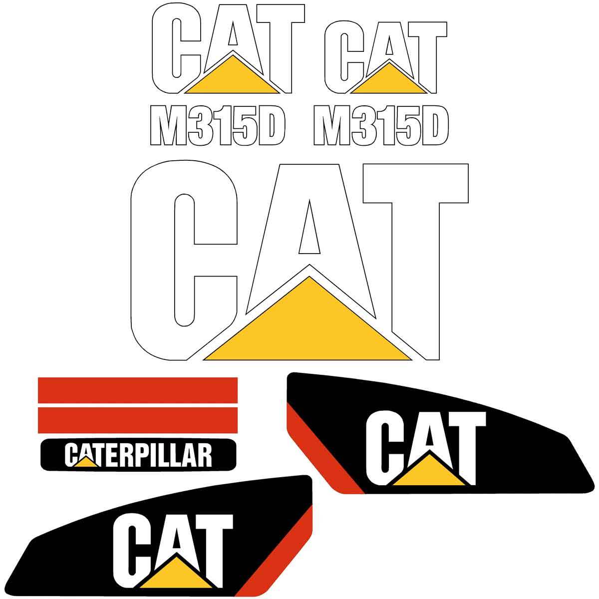 CAT M315D Decal Kit CAT M315D Decal Kit