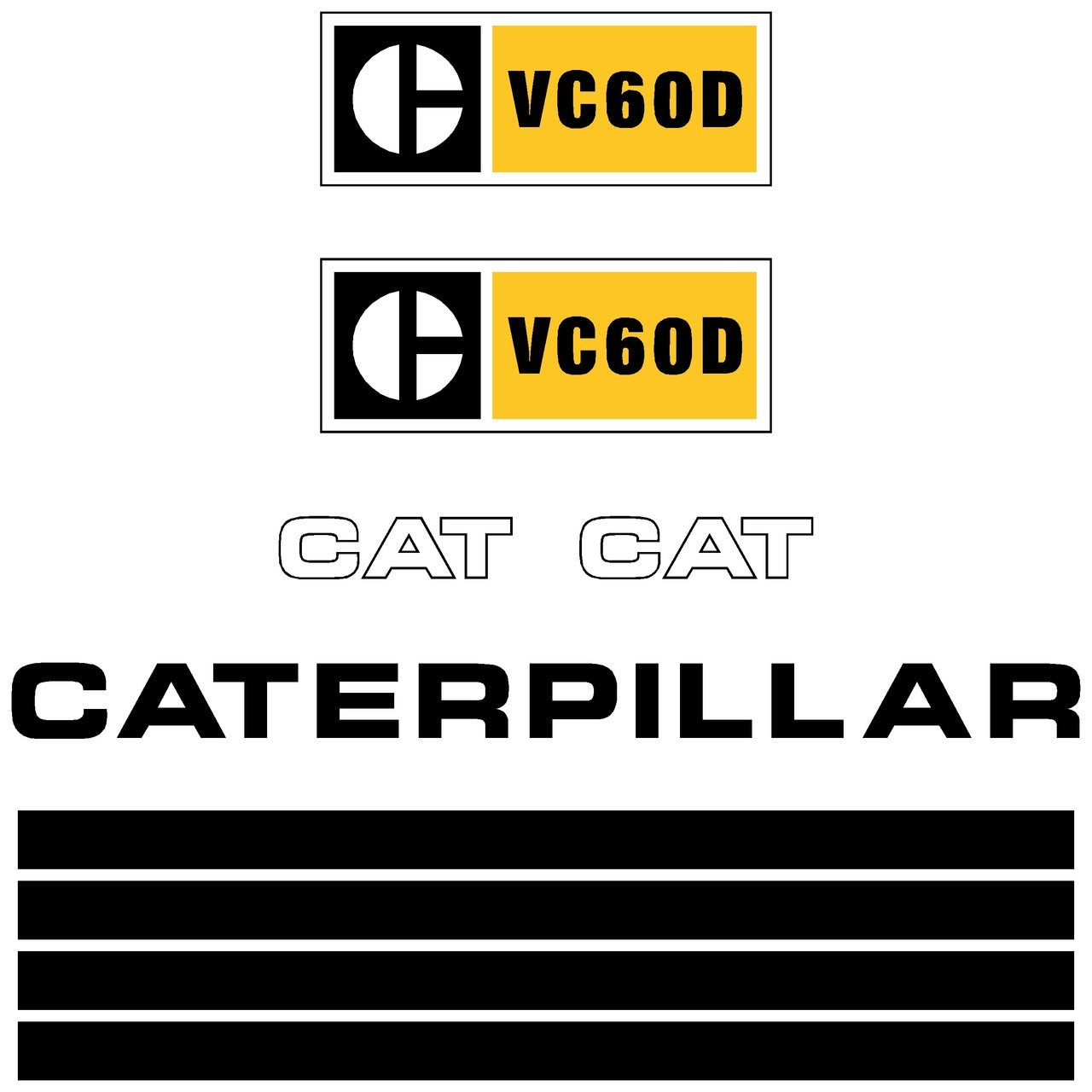CAT VC60D Decal Kit -Forklift CAT VC60D Decal Kit -Forklift